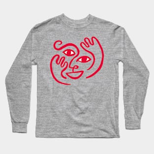 Happy Red Long Sleeve T-Shirt